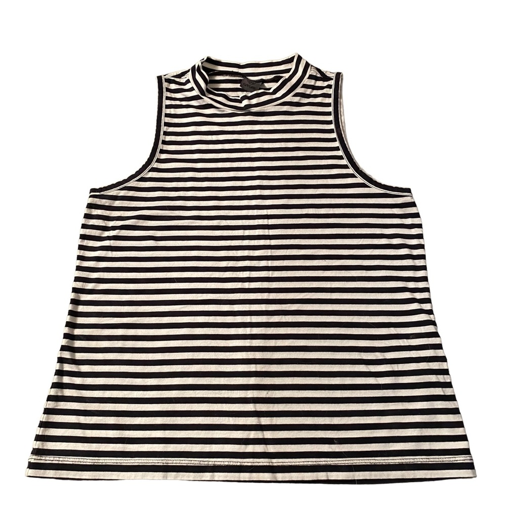G/fore Striped Mock Neck Sleeveless Top